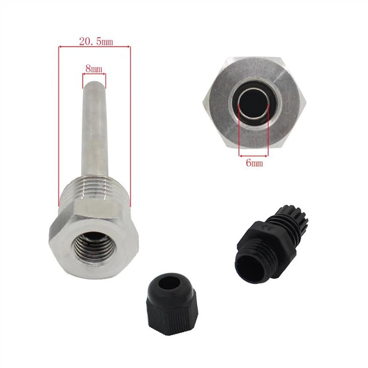 Stainless Steel Thermowell Installation With Plastic Nut